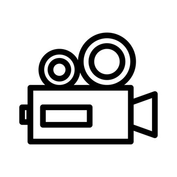camcorder outline icon illustration design