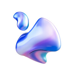 3D Holographic Fluid Shape Illustration