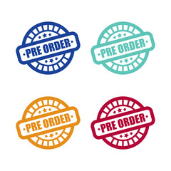 Canvas Print - Set of Pre Order Stamp Labels