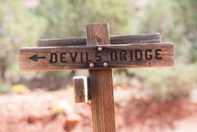 Devils Bridge Trail Sign