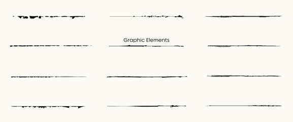 Wall Mural - set of decorative under lines. graphic design elements. vector dividers.