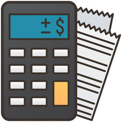 Poster - accounting line icon