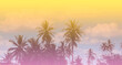 © SASITHORN - The banner of Summer colorful theme with palm trees background as texture frame image background