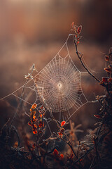 Spider web in the morning