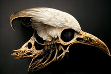 Eagle Skull Close Up, Abstact, Minimal.Digital Art