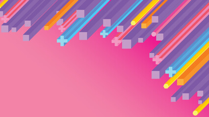 Poster - abstract background colorful basic geometry 003