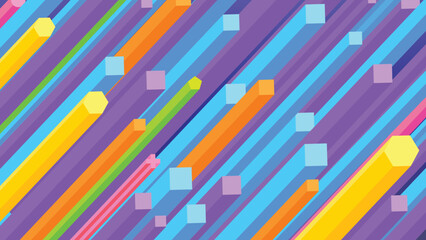 Poster - abstract background colorful basic geometry 005