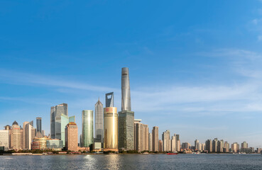 Wall Mural - Shanghai skyline with modern urban skyscrapers, China