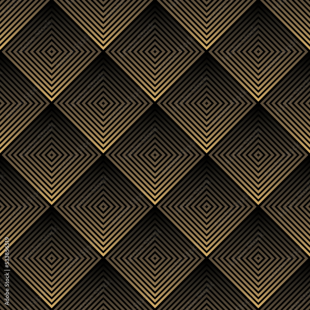 Block 3d Pattern Square Geometric seamless pattern with 3d square block vector. color gradient ...