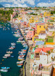 Procida (Campania, Italy) - The touristic island town beside Ischia, in the province of Napoli Campania region, with colorated old historical center; the Italian capital of culture 2022.