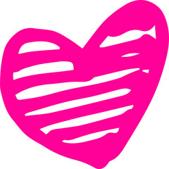 Poster - cute love in pink hand drawn illustration 
