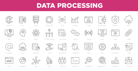 Wall Mural - data processiong