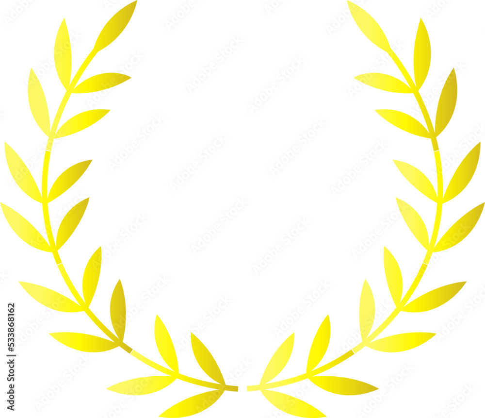 laurel wreath vector design illustration isolated on transparent ...