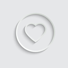 Poster - heart icon. Chat symbol with heart vector