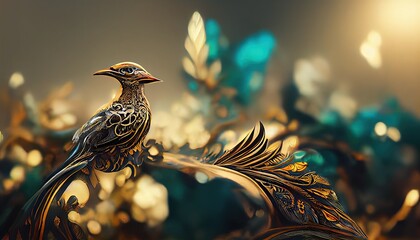 Ornate luxury design bird