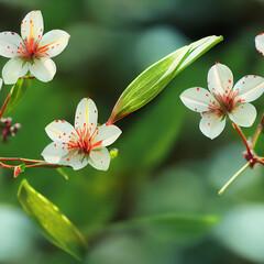 Wall Mural - Blossom spring. Realistic flowers wallpaper. Seamless repeat pattern for poster, greeting cards, headers, baner, website. 