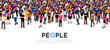 © hobbitfoot - Large group of people on white background. People crowd concept.