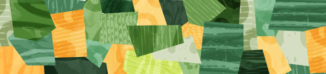 Wall Mural - abstract aesthetic eco green collage design. organic nature shape vector illustration. landscape fie