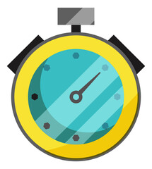 Poster - stopwatch icon. yellow timer clock. deadline symbol