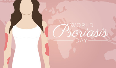 Wall Mural - Pink World Psoriasis Day Vector Illustration Design