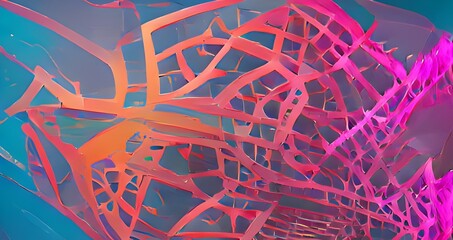 abstract pattern decorated structure illustration