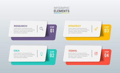 Steps infographic design