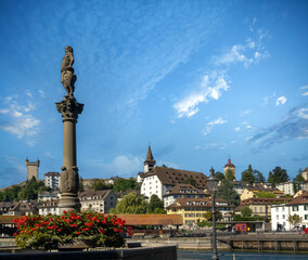 Wall Mural - Old city of Lucerne (luzern), Central Switzerland