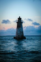 Vertical Shot Of A Lighthouse Near Tybee Island, Georgia