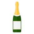 Bottle of champaign or white sparkling wine