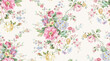 © ZWM - Classic Popular Flower Seamless pattern background.Perfect for wallpaper, fabric design, wrapping paper, surface textures, digital paper.
