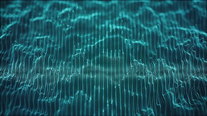 Poster - Abstract Digital Flowing Lines Technology Background Loop/
4k animation of an abstract wallpaper background of digital fractal particle lines with depth of field and ambient occlusion flowing and wavi