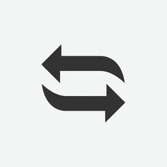 Poster - repeat vector icon. loop icon symbol. reload vector illustration on isolated background. refresh sig