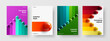 Modern 3D spheres flyer illustration bundle. Trendy banner vector design layout set.