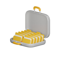 Poster - File download folder document paper sign or symbol. Protect file and keep concept. 3d icon render illustration.