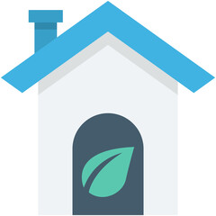 Canvas Print - eco house vector icon