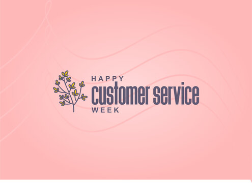 Customer Service Week. Holiday concept. Template for background, banner, card, poster, t-shirt with text inscription
