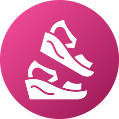 Sticker - Wedge Heel Icon Style