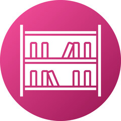 Sticker - Bookshelf Icon Style