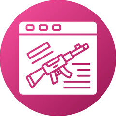 Sticker - Game Gun Icon Style