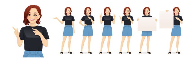 Woman in casual style clothes set