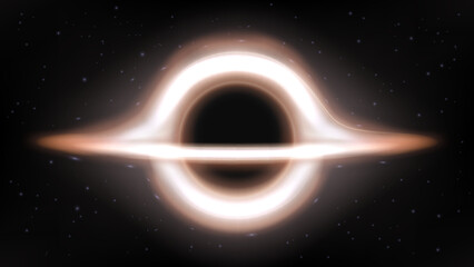 gargantua black hole, space concept. vector illustration