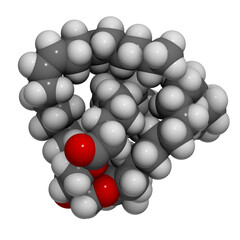 Wall Mural - Vegetable oil unsaturated triglyceride molecule