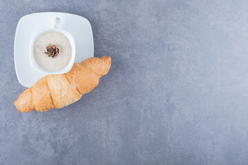 Wall Mural - Coffee and croissants. Classic French breakfast