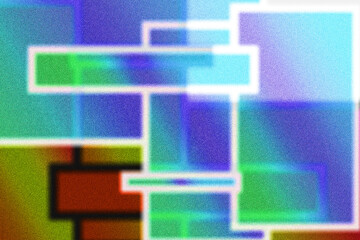 Fototapete - abstract blurred smooth gradient illustration. dreamy background with rectangles and grain