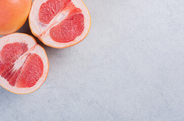 Wall Mural - Grapefruit isolated on grey background, clipping path, full depth of field