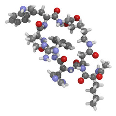 Wall Mural - Bremelanotide molecule, chemical structure