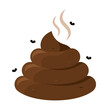 © Wasantha - stinky poop flat vector illustration logo icon clipart