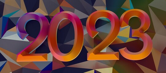 Poster - 2023 text flyer design on graphic