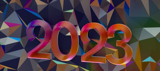 Poster - 2023 text flyer design on graphic