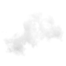 Single White Cloud With Transparent Background